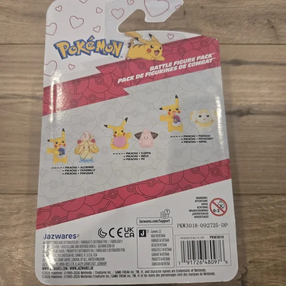 ✨ RARE Pokemon Valentine’s 2026 Battle Figure Pack - FULL SET OF 3 ✨ - Picture 12 of 12